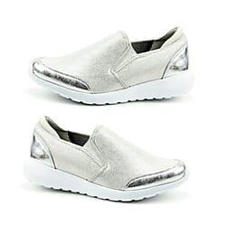 Heavenly Feet Carmel Ladies Trainer in Silver (Size 3)