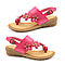 Floral Detailing Soft Footbed Sandals - Pink