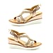 Heavenly Feet Marin High Wedge Sandals in Gold (Size 3)