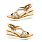 Heavenly Feet Marin High Wedge Sandals in Gold (Size 3)