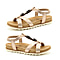 Heavenly Feet Flat Sandals with Elasticated Sling Strap (Size 3) - Rose Gold