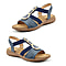 Heavenly Feet Faux Leather Sandals - Blue