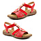 Ankle Strap Open-toe Sandals - Red