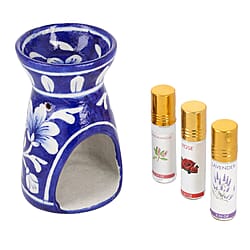 Hand Painted Ceramic Oil Diffuser - Blue