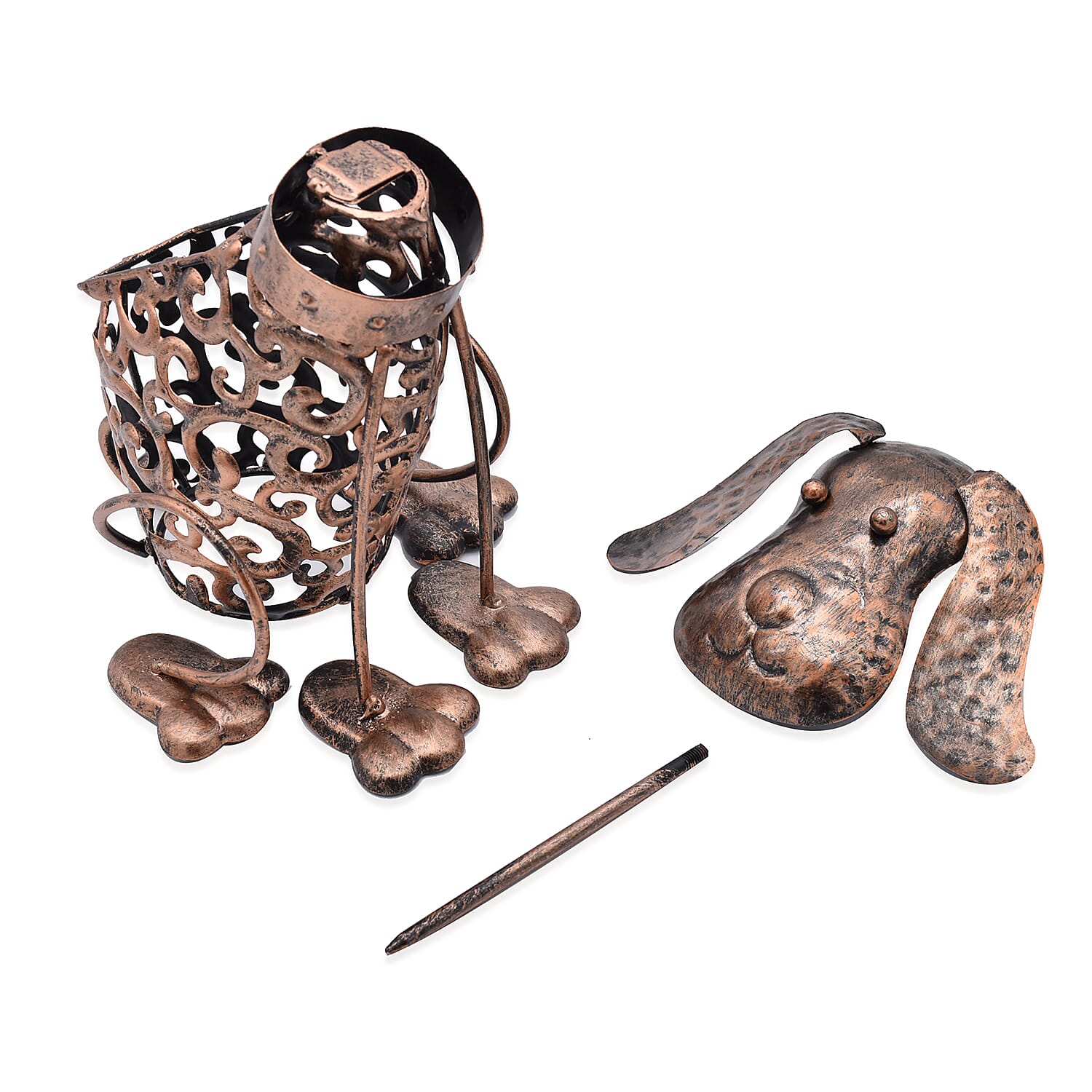 Rolson Solar Light Dog in Brown (24x14cm)