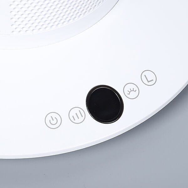 ANZHELUO Bladeless Tower Air Fan with Remote Control (Size 26.42x16x71.63cm) - Gold & White