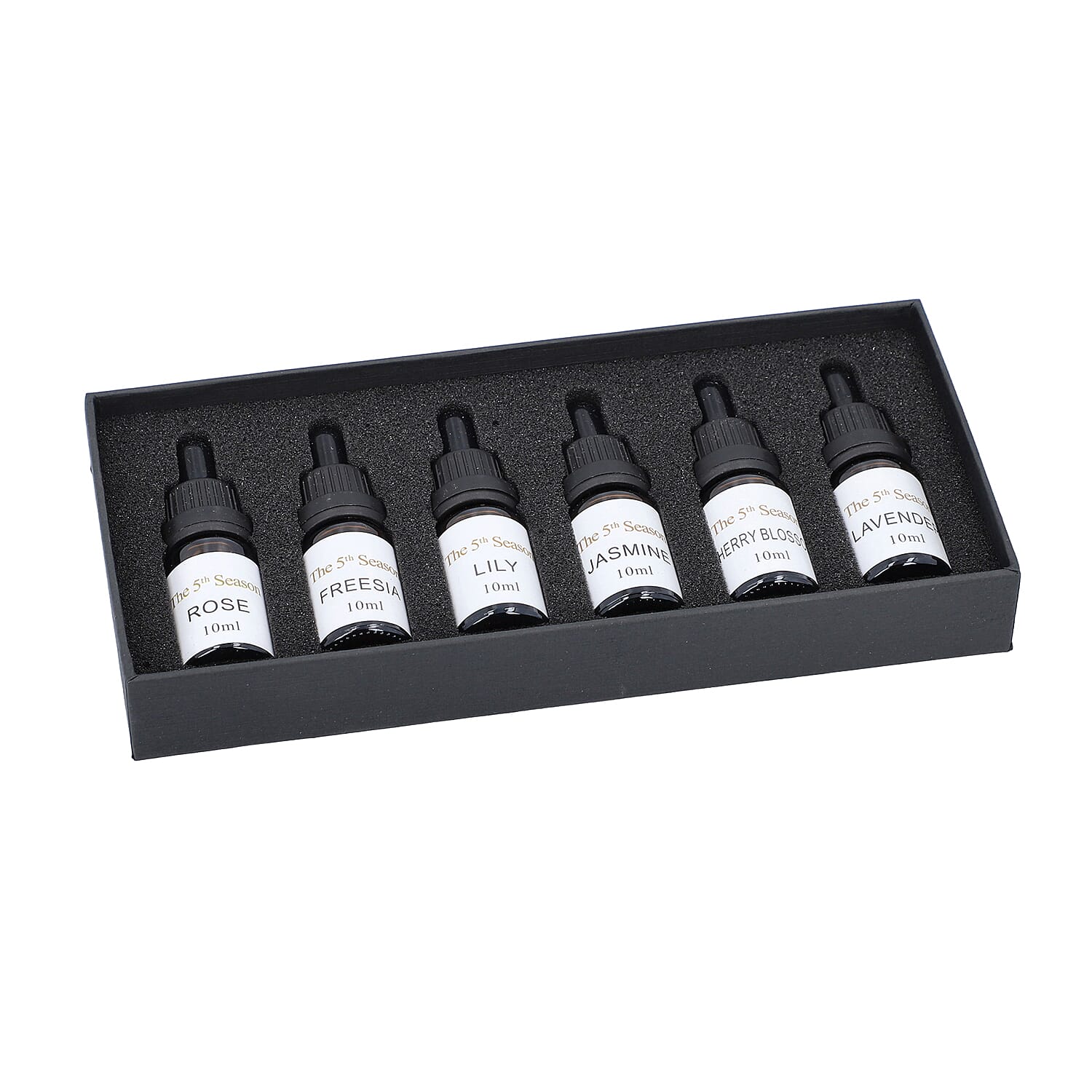 The 5th Season - Set of 6 Fragrance Oils Floral Set (Fragrance: Lavender, Rose, Jasmine, Freesia, Lily and Cherry Blossom )- 10ml