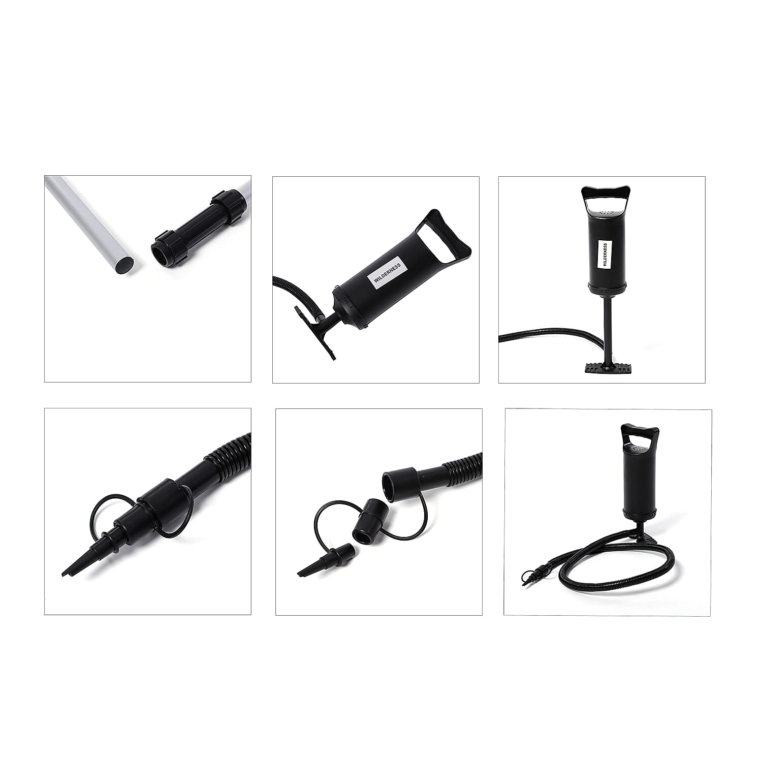 WILDERNESS Inflatable Kayak (2 person Kayak - 2 Alumunium Oars- Repair Patch - Foot Rest Cushion- Air Pump) (Size-315x66x45 Cm) - Yellow and Black