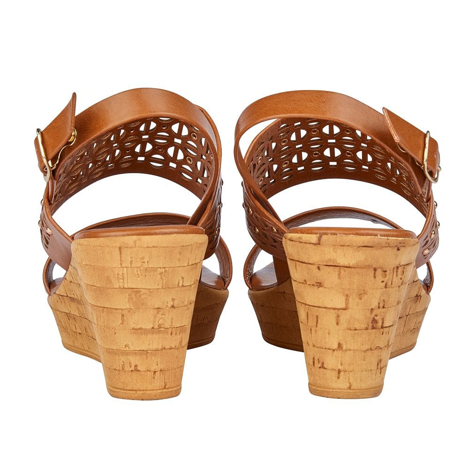 Lotus Tan Zarina Wedge Sandals (Size 3)