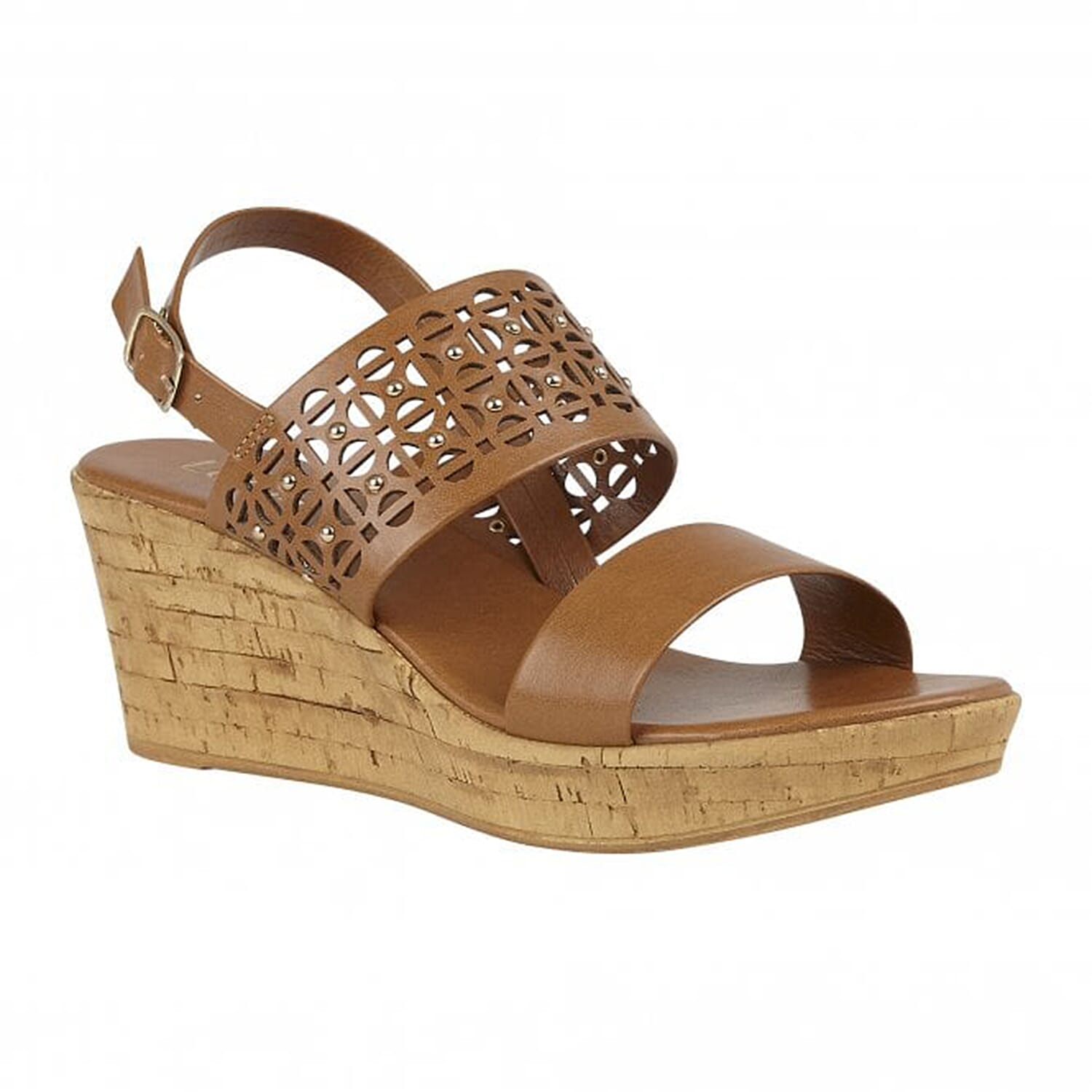 Lotus Tan Zarina Wedge Sandals (Size 3)