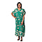 DOD- Floral Printed Long Dress in Green (Size 80x30cm)
