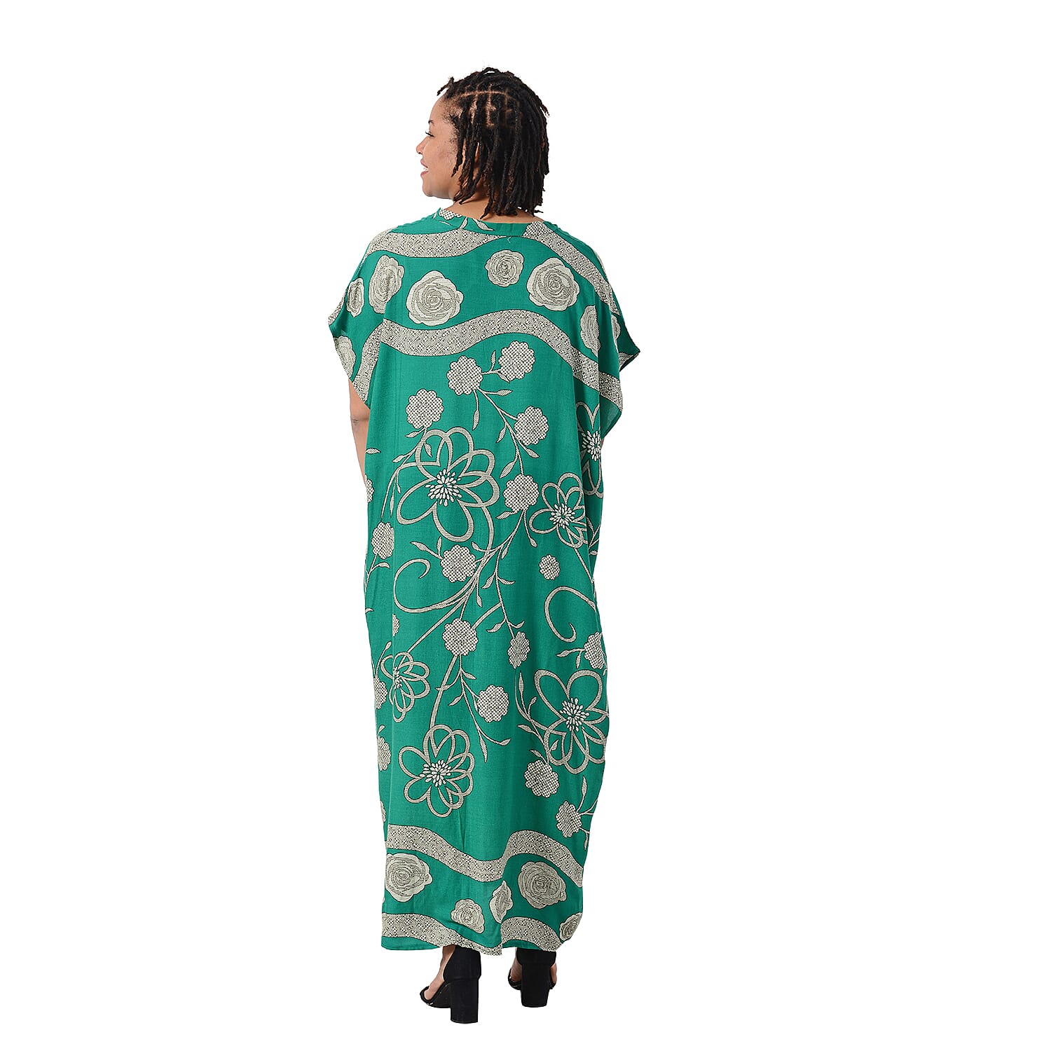 Floral Printed Long Dress in Green (Size 80x30cm)