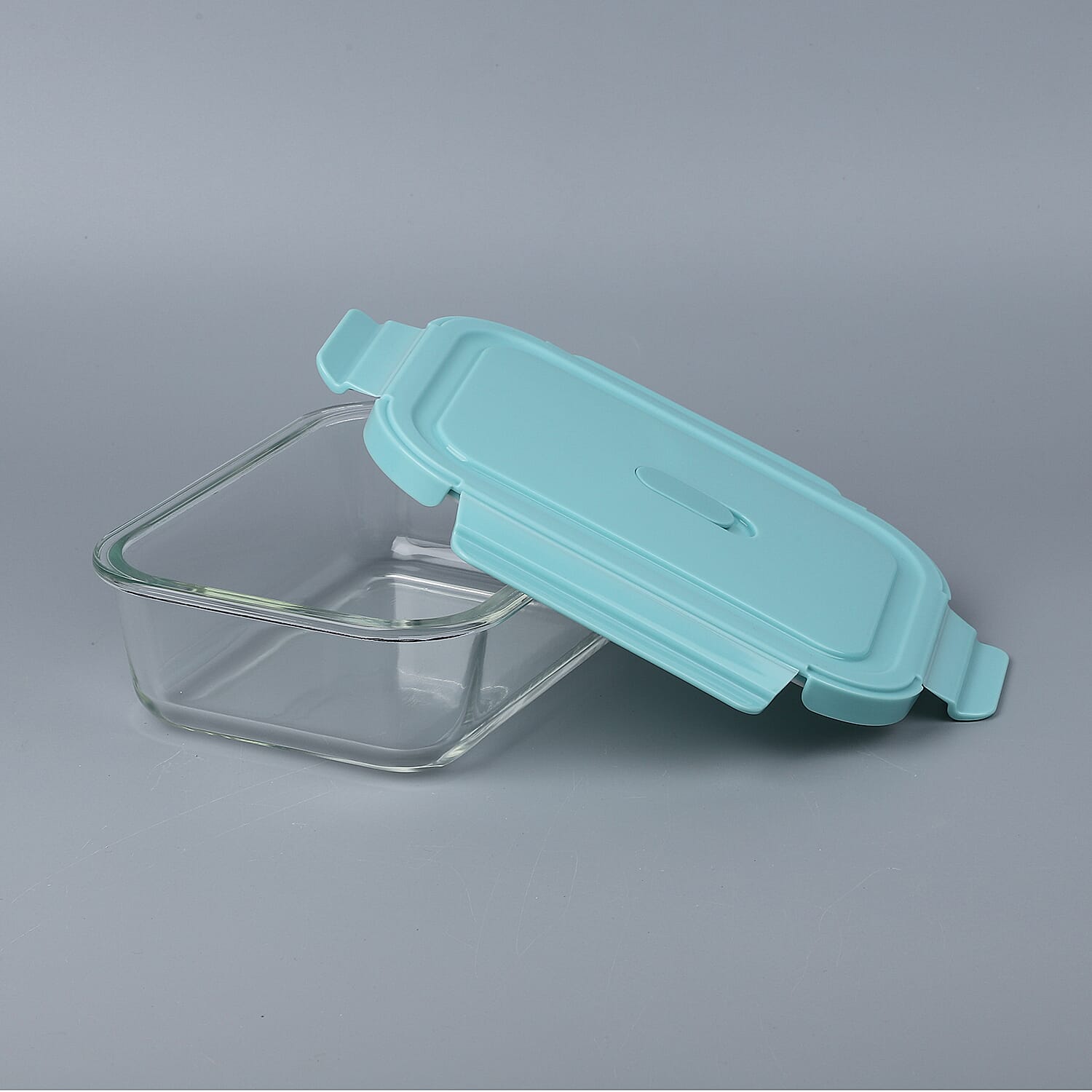 Set of 3 Glass Preservation Rectangle Shape Box - Green