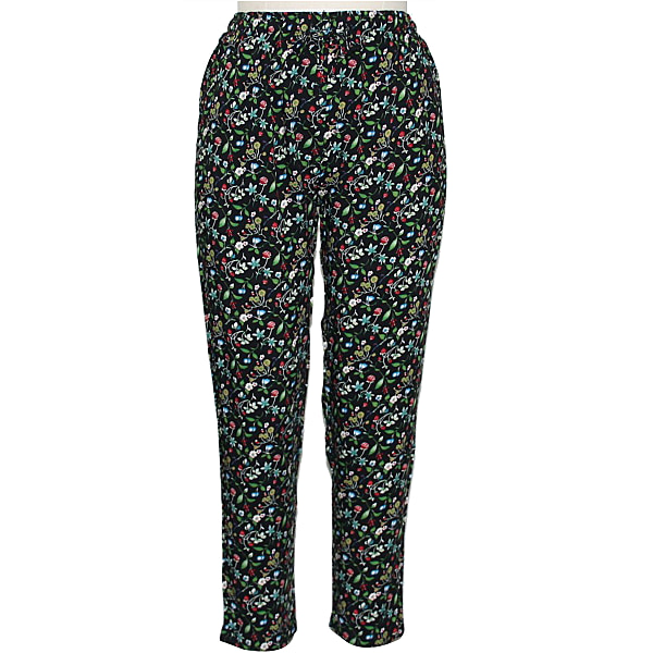 Pure and Natural Elasticated Printed Multicolour Trousers Length-27 ...
