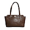 ASSOTS LONDON Judith Genuine Croc Leather Fully Lined Shoulder Bag (Size 32x7x23cm) - Tan