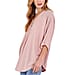 Nova of London - Zip Front Diamante Loose Fitting Pink Top