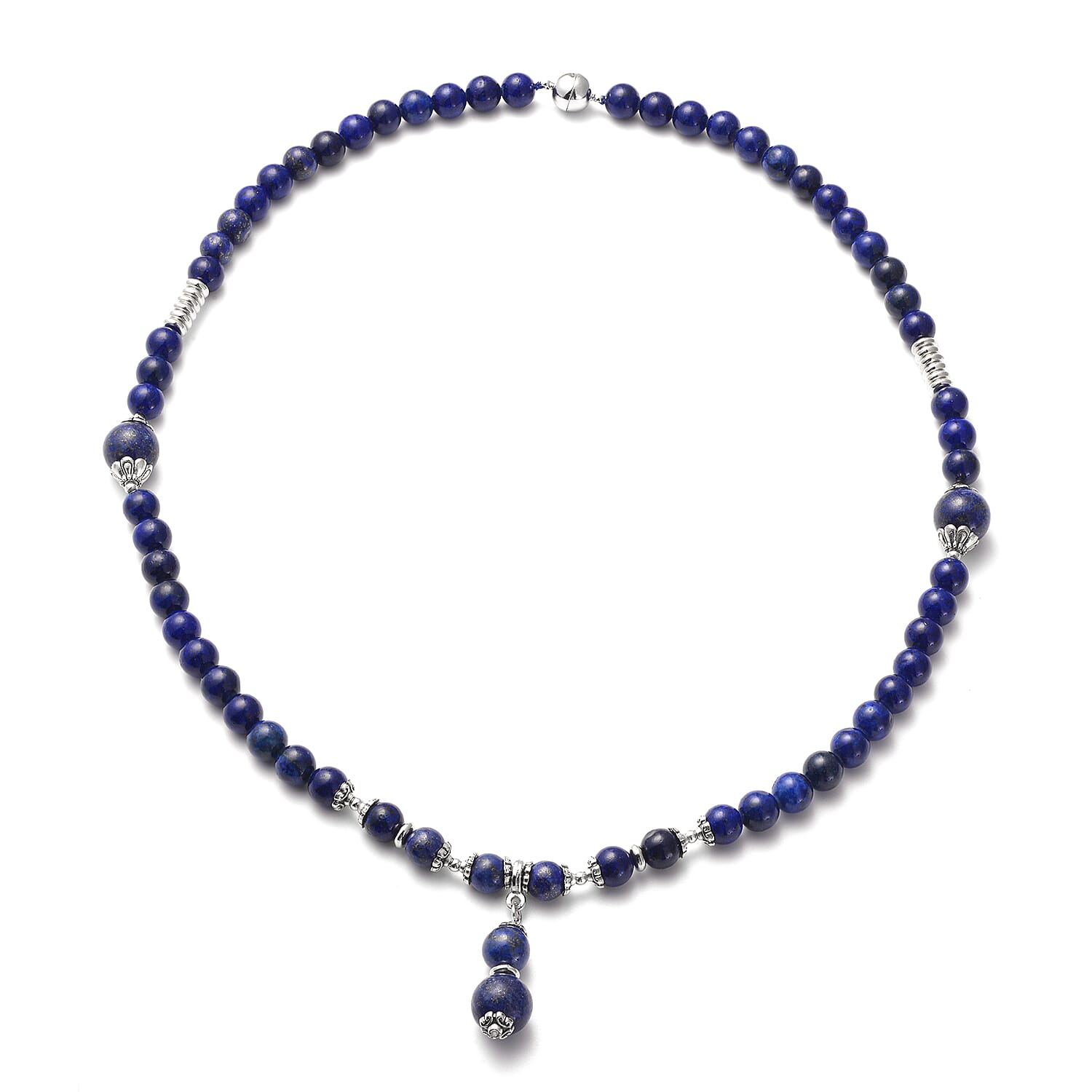 Lapis Lazuli Necklace Size 24 in Silver Tone - 6320214 - TJC