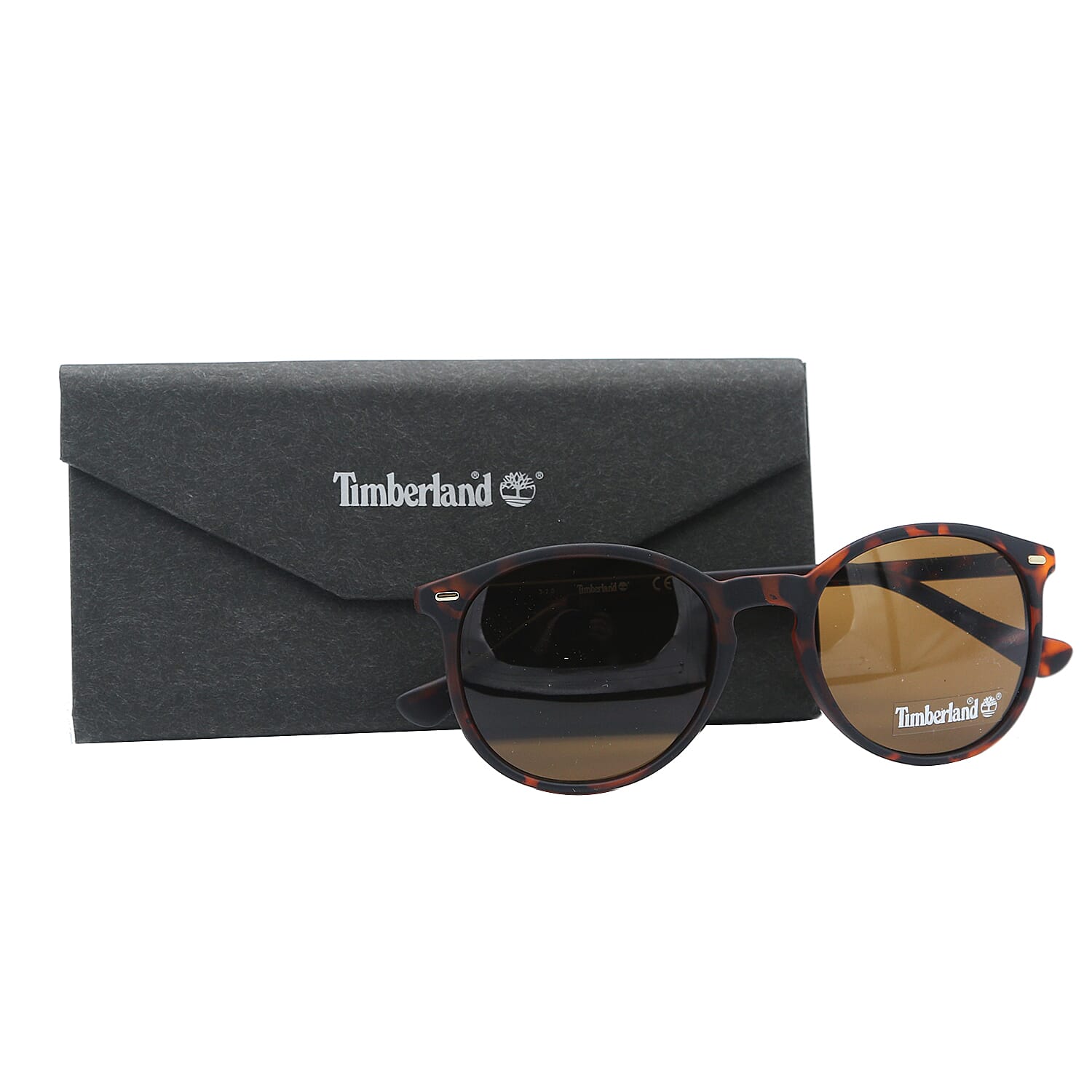 Timberland Retro Tortoise Sunglasses with Brown Lenses