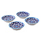 Set of 4 Hand Painted Ceramic Plates for Kitchen appliances and Home décor - Blue