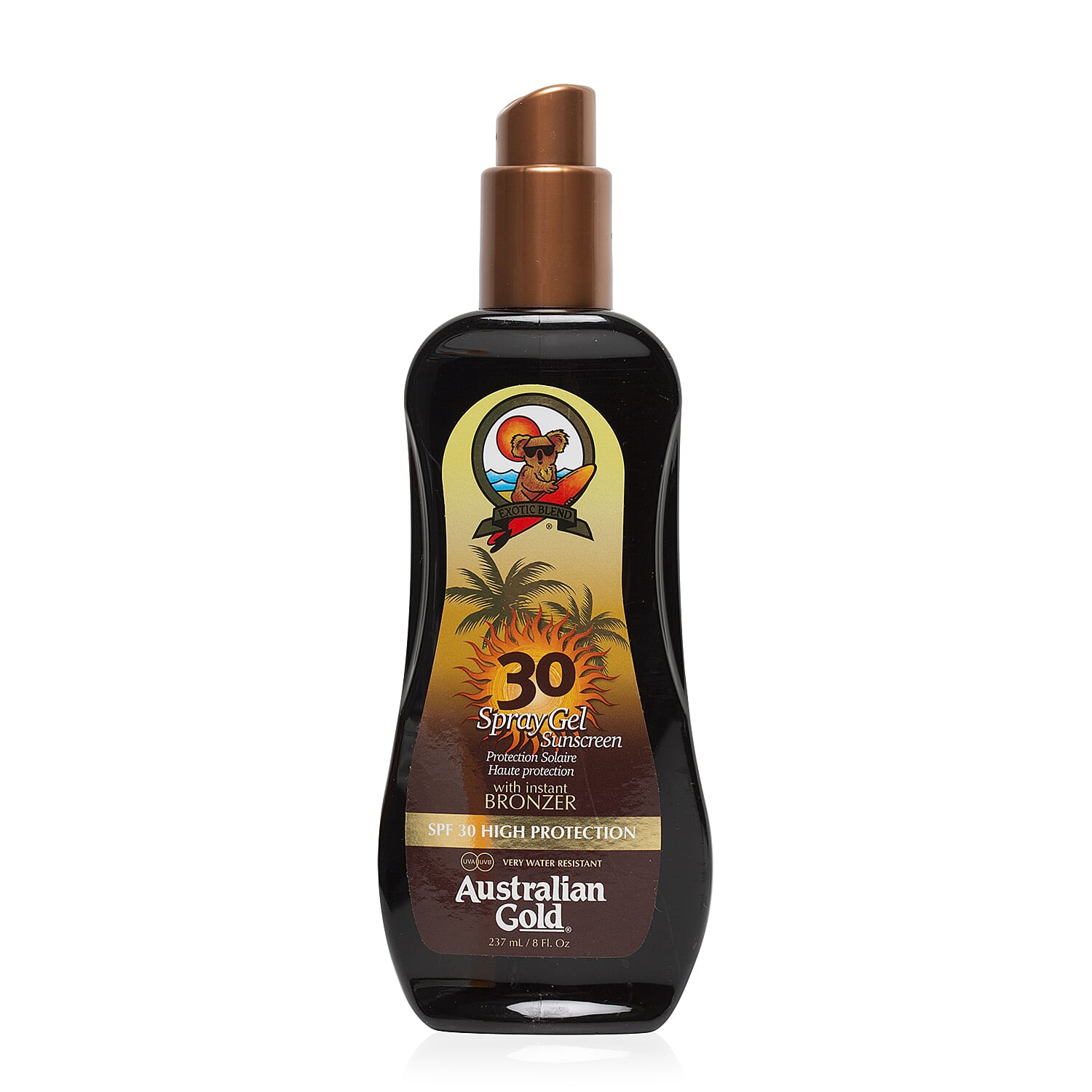 Australian Gold: SPF 30 Spray Gel With Instant Bronzer - 237ml