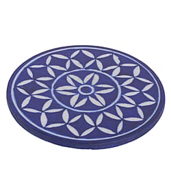Hand Painted Ceramic Trivet - Blue