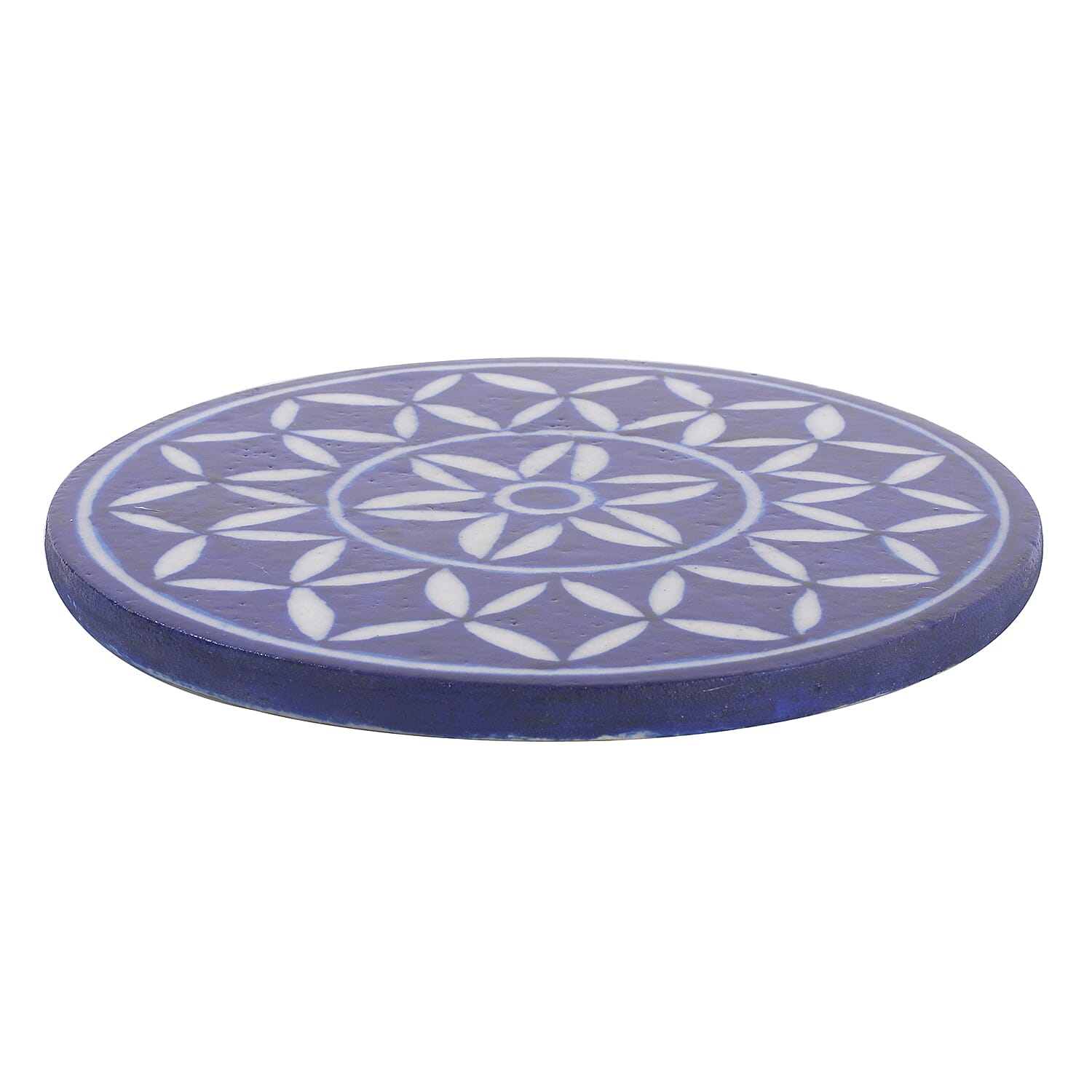 Hand Painted Ceramic Trivet - Blue