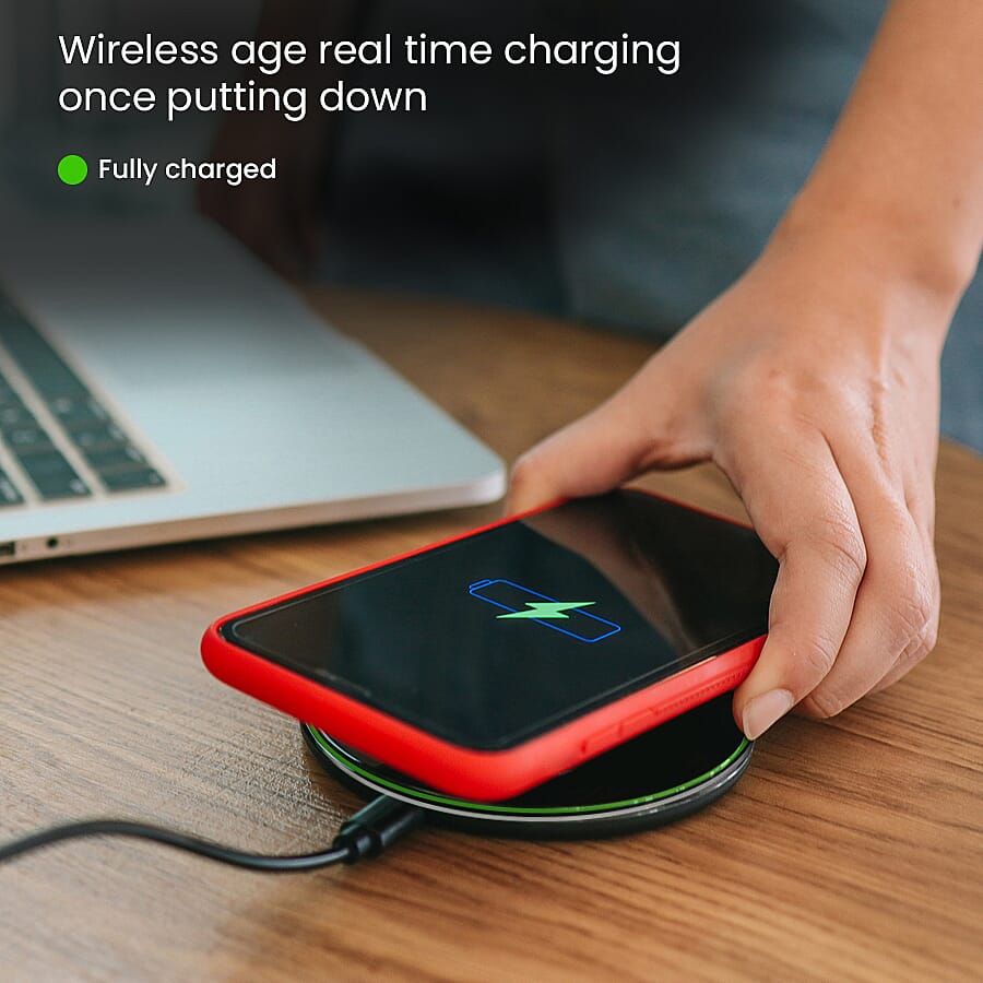 10W Wireless Fast Charging Pad- Black