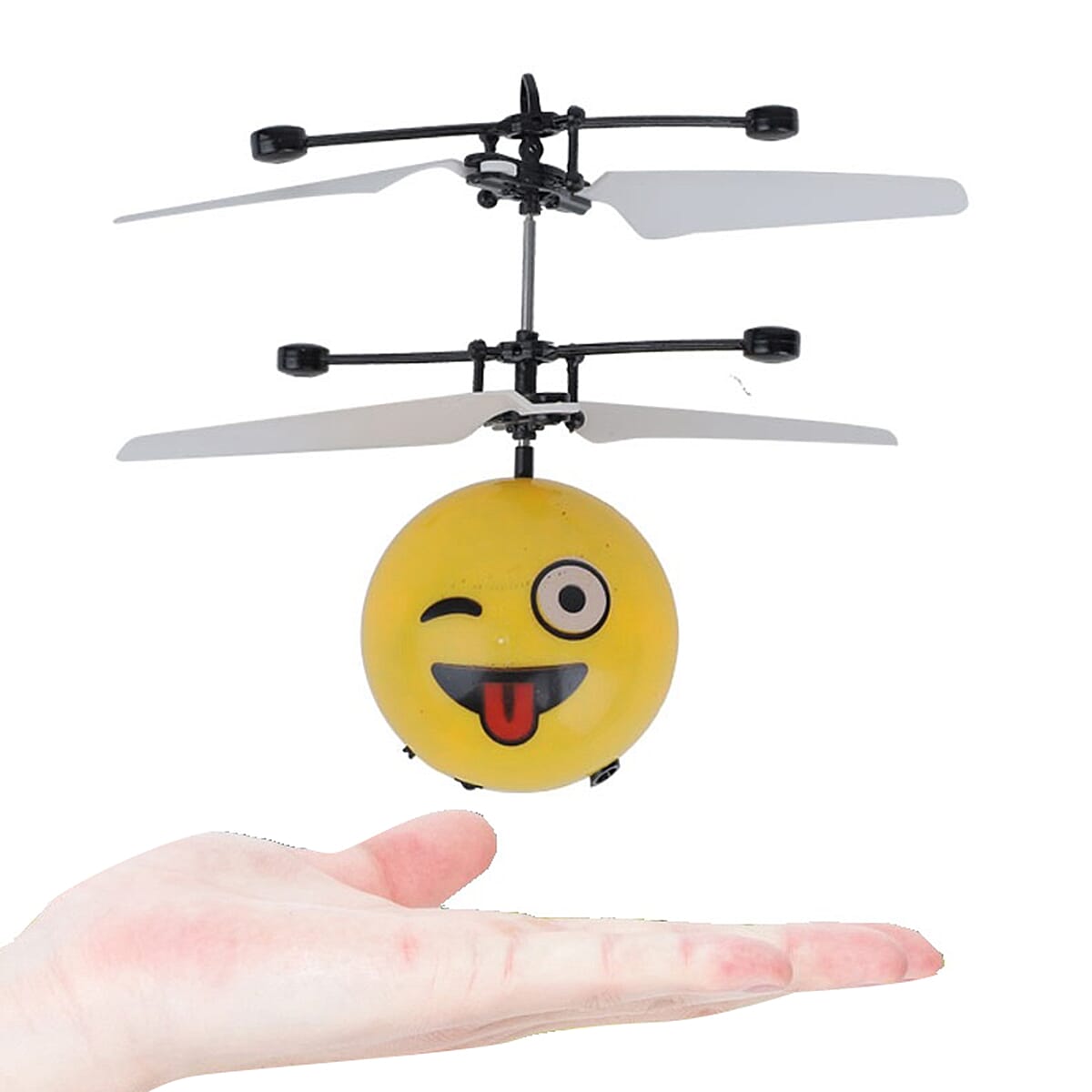 Hand Induction Flying Emoji Toy - Yellow