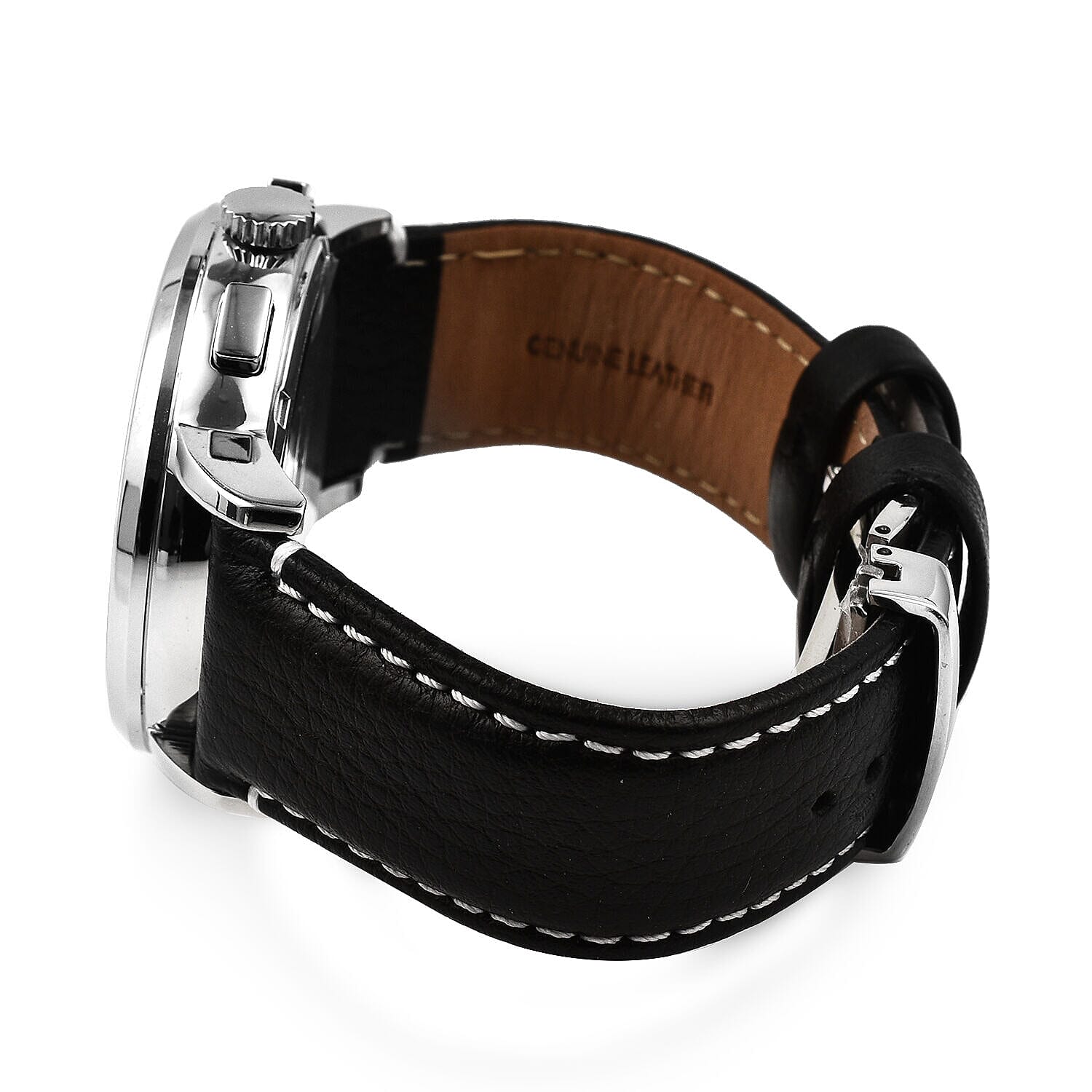 GANT WILMER Multi-Function Mens White Dial Watch with Black Leather Strap