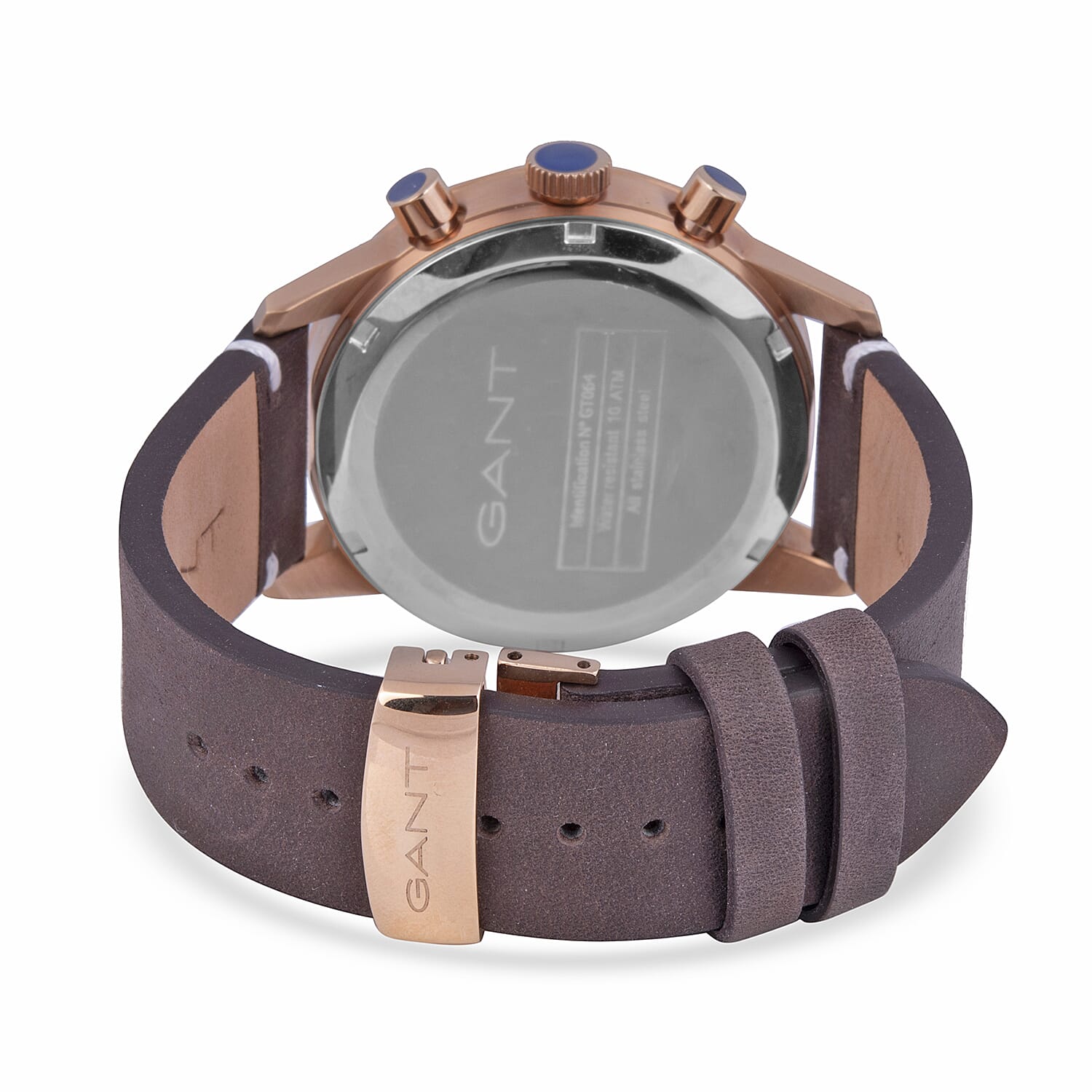 GANT Bradford Multi-function Mens White Dial Watch with Brown Leather Strap