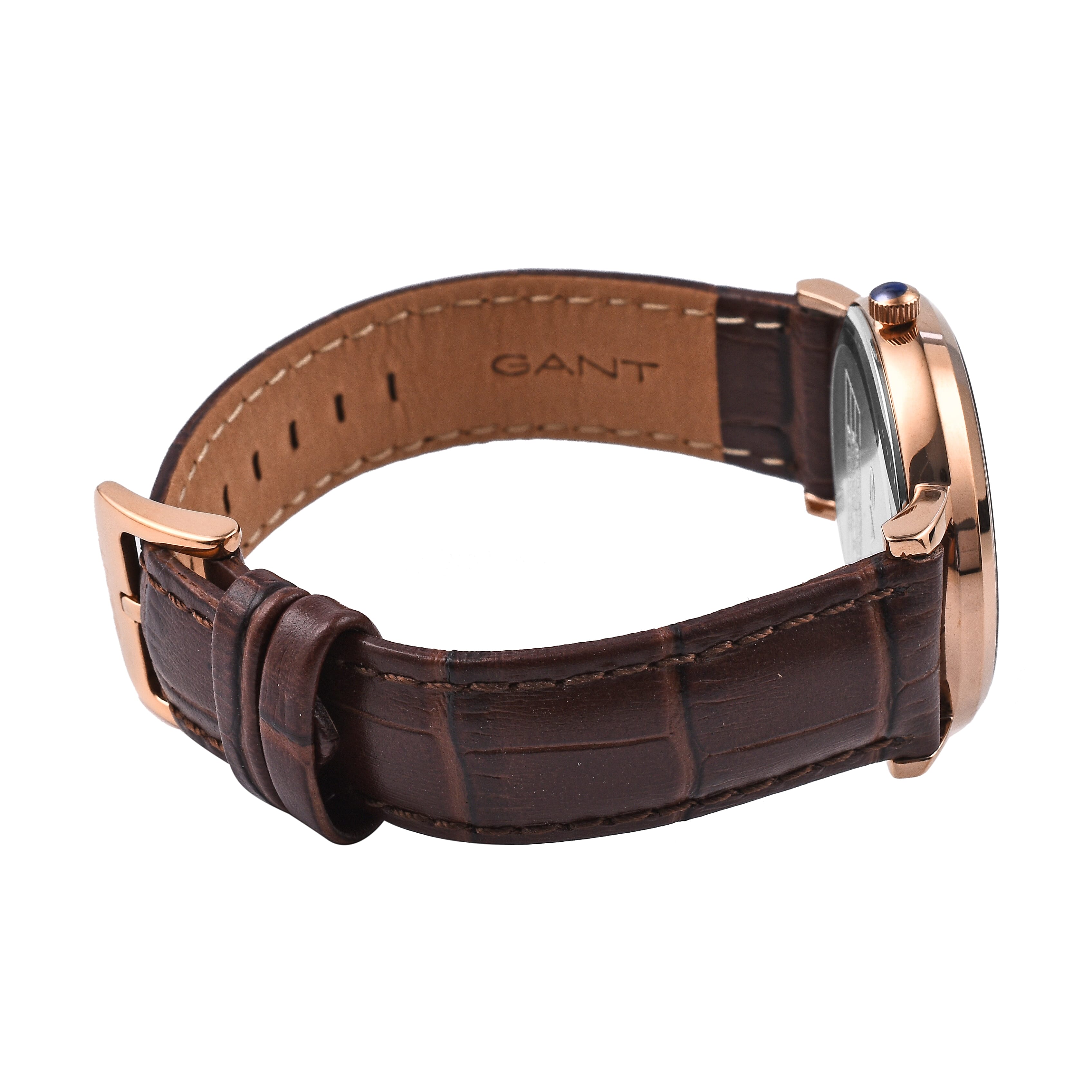 GANT Brown Dial Ladies Watch with Brown Leather Strap