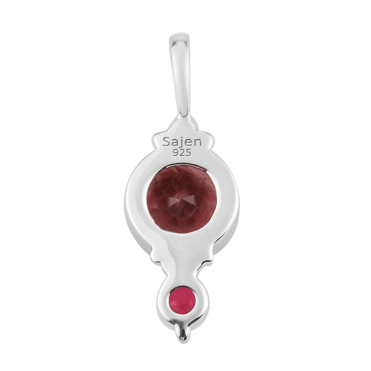 Multi Gemstones, Quartz Doublet Celestial Ruby Pendant in Rhodium Overlay Sterling Silver 4.35 Ct
