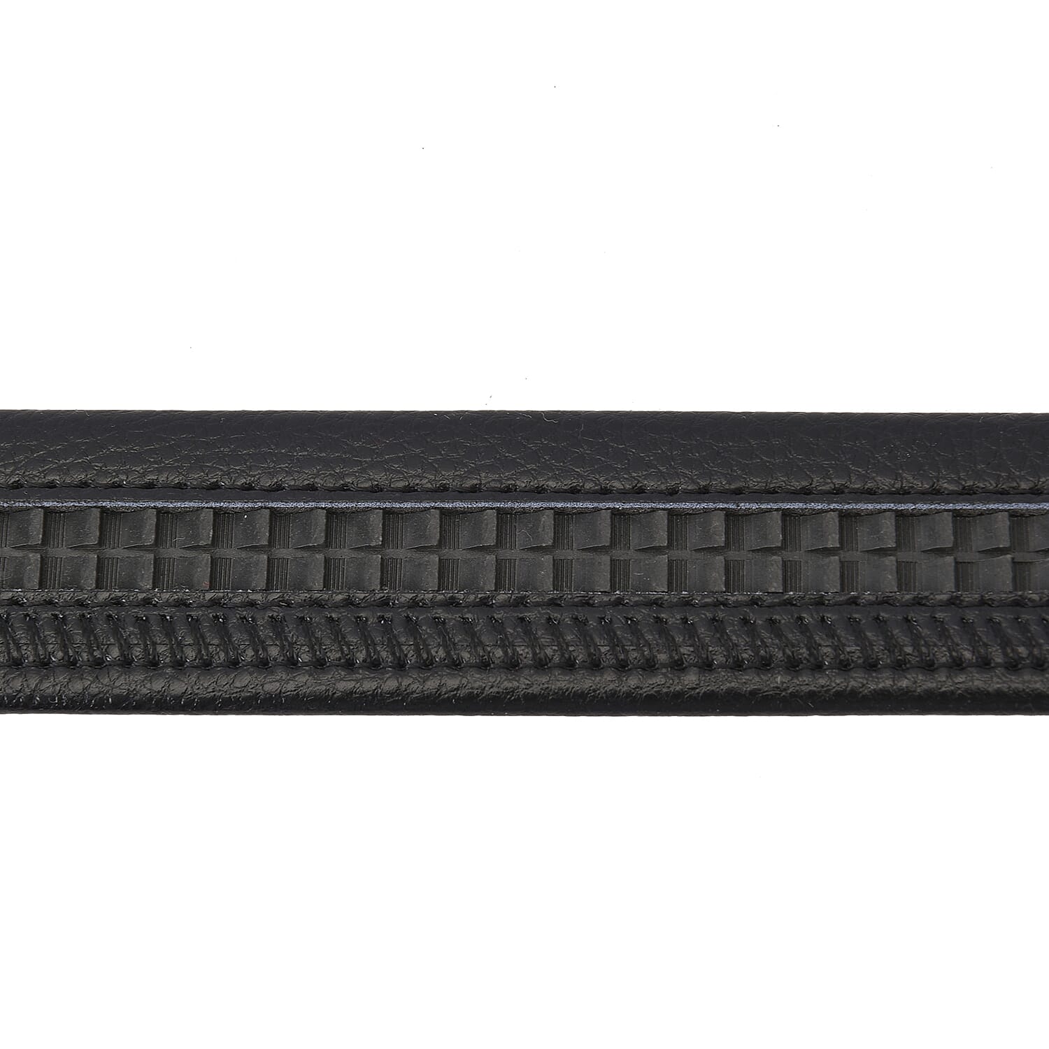 Genuine Leather Mens Belt with White Austrian Crystal and Simulated Green Cat Eye in Gold Tone Buckle (Size:127x4Cm)