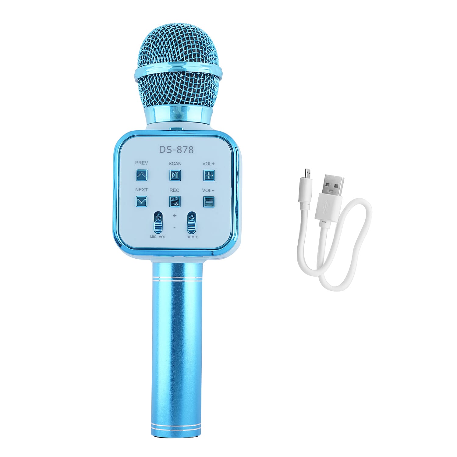 Multi Function - Rechargable Wireless Handheld Karaoke Bluetooth Microphone - Blue