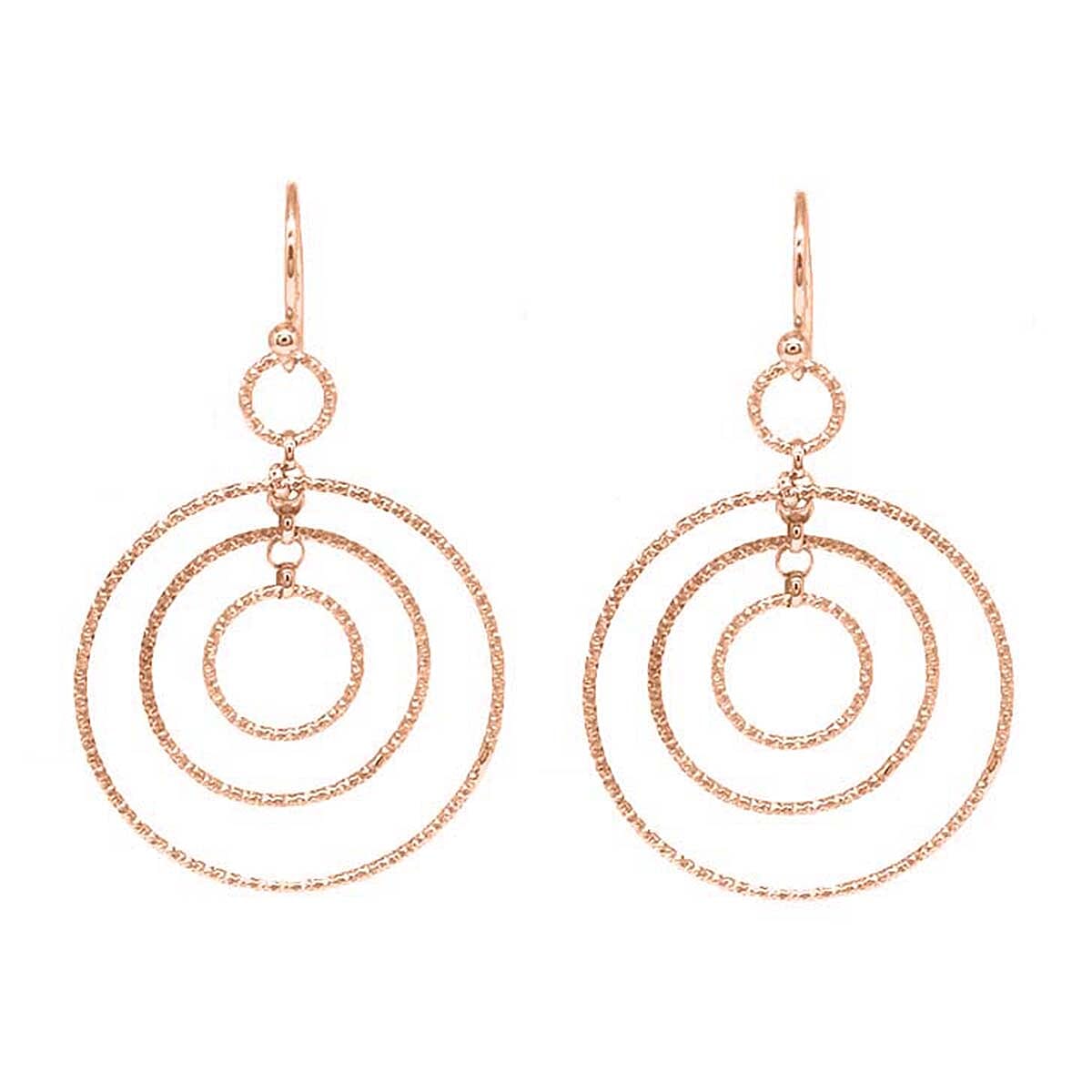 One Time Close Out Deal - Rose Gold Overlay Sterling Silver Chandelier Earrings