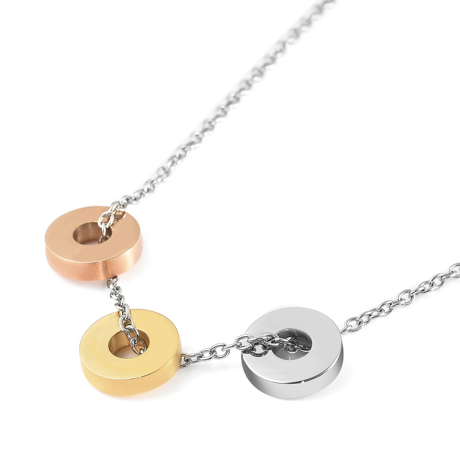 Necklace (Size - 20) in Tricolour Tone