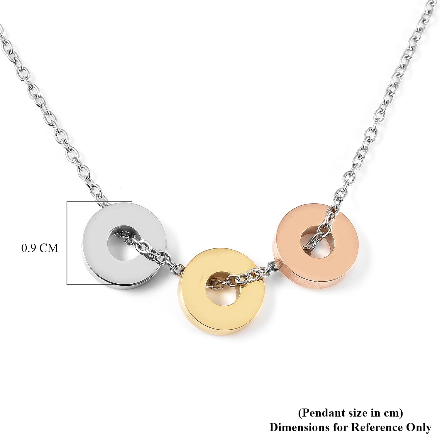 Necklace (Size - 20) in Tricolour Tone