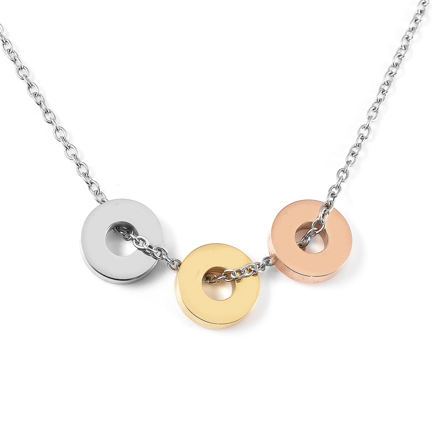 Necklace (Size - 20) in Tricolour Tone