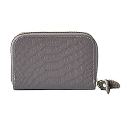 Closeout Deal Genuine Leather Snake Skin Pattern Wallet - Black