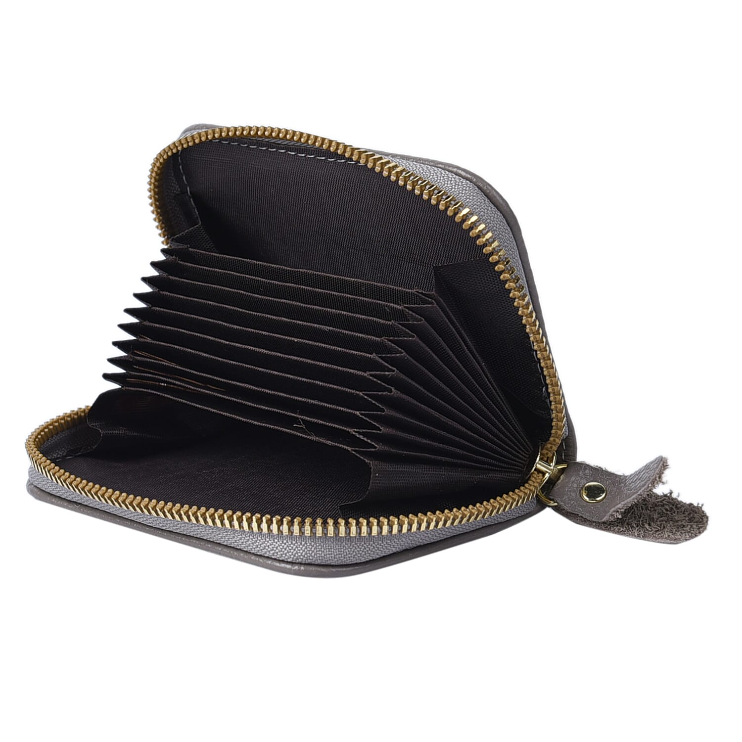 Closeout Deal Genuine Leather Snake Skin Embossed Wallet (Size 11x7 cm) - Grey