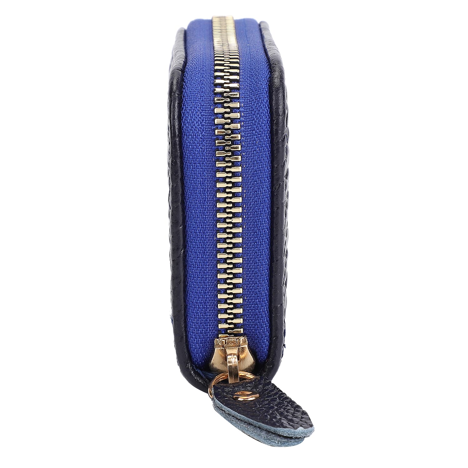 Closeout Deal Genuine Leather Snake Skin Embossed Wallet (Size 11x7 cm) - Navy