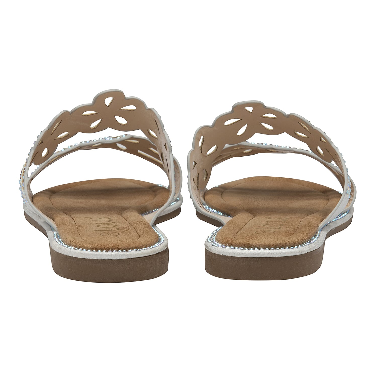 Lotus Aura Diamante Flat Sandals (Size 3) - Black