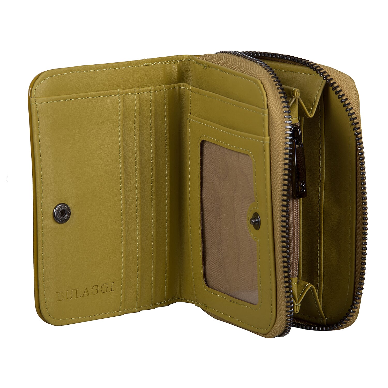 Bulaggi Collection - Acacia Small Wallet with Zipper Closure (Size 12x9x2 cm) - Lime
