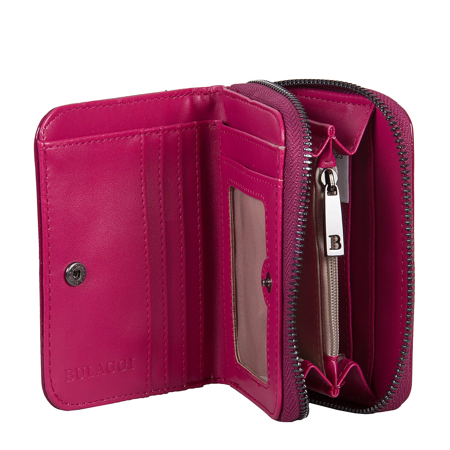 Bulaggi Collection - Acacia Small Wallet with Zipper Closure (Size 12x09x02 cm) - Fuchsia