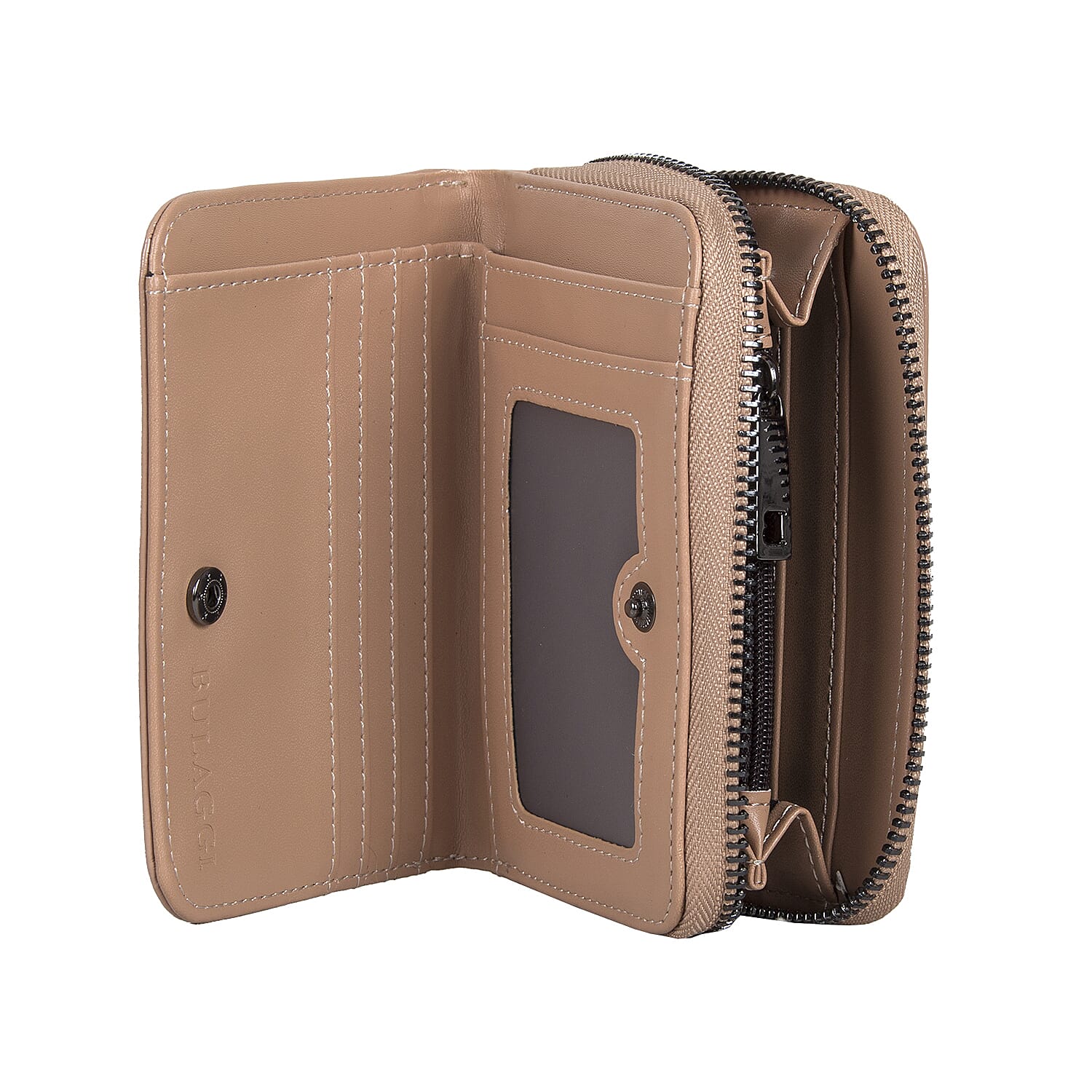Bulaggi Collection - Acacia Small Wallet with Zipper Closure (Size 12x09x02 cm) - Taupe