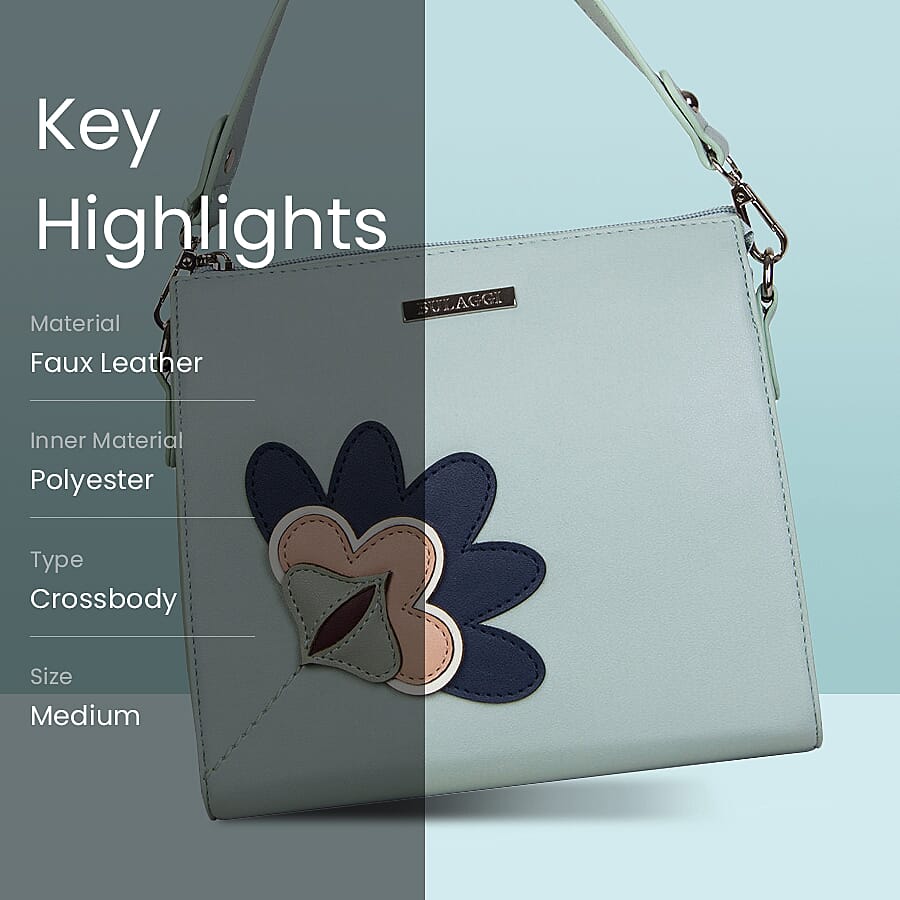 Bulaggi Collection - Hope Crossbody Bag with Zipper Closure (Size 22x20x04 Cm) - Mint