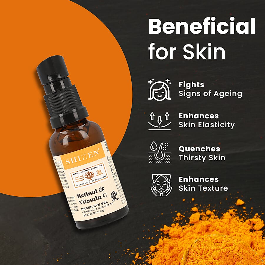 SHIZEN- Retinol - Vitamin C Under Eye Gel 100% Organic - 30ml