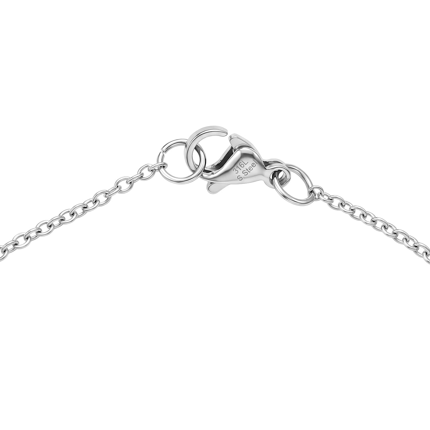 Single Boy Design Necklace (Size - 20) in Silver Tone