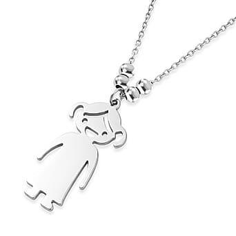 https://tjcuk.sirv.com/Products/63/3/6339669/Single-Girl-Design-Necklace-Size-20-in-Silver-Tone_6339669_3.jpg?w=342&h=342