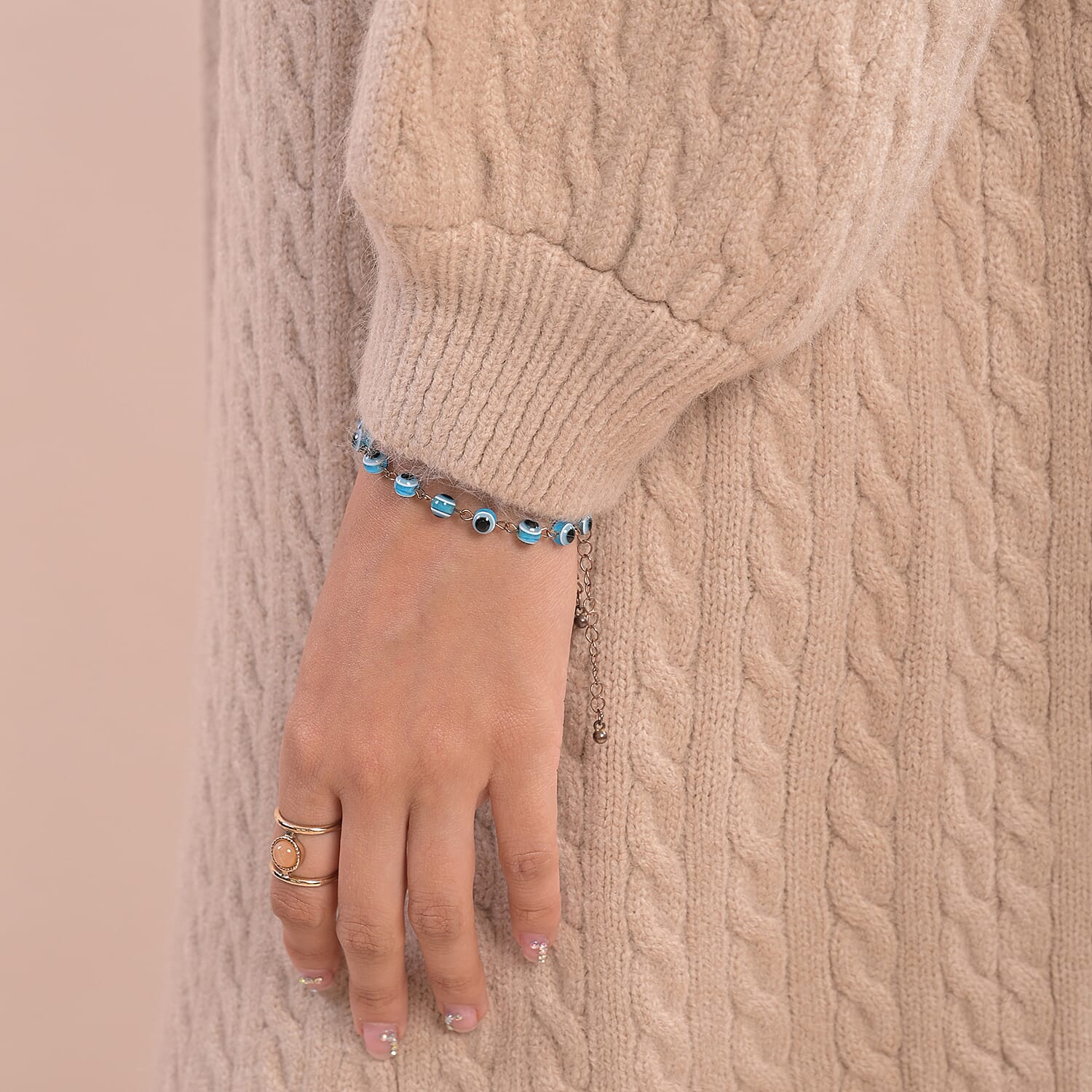 LA MAREY Sweater Cardigan - Beige